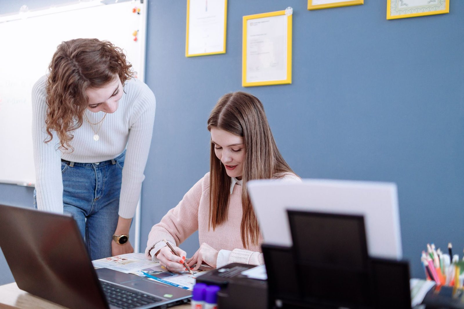 Student working one-on-one with a tutor