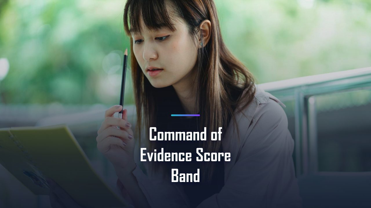 Command of Evidence by Score Band: 1200, 1400, and 1500+