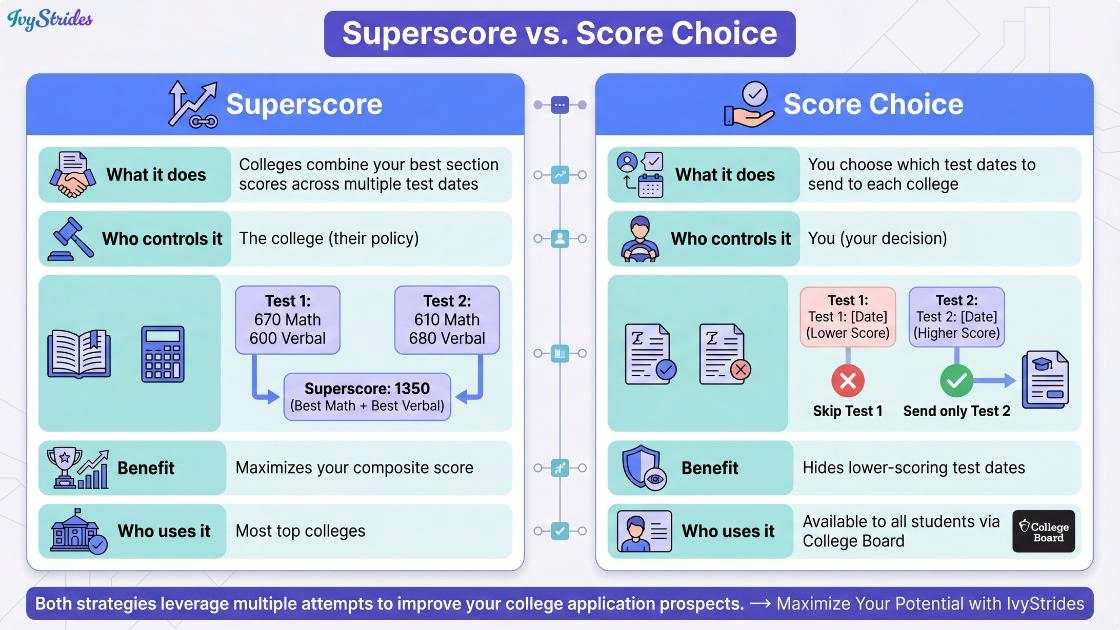 Illustration supporting "Superscore vs. Score Choice: How Multiple Attempts Help You" in this article section.
