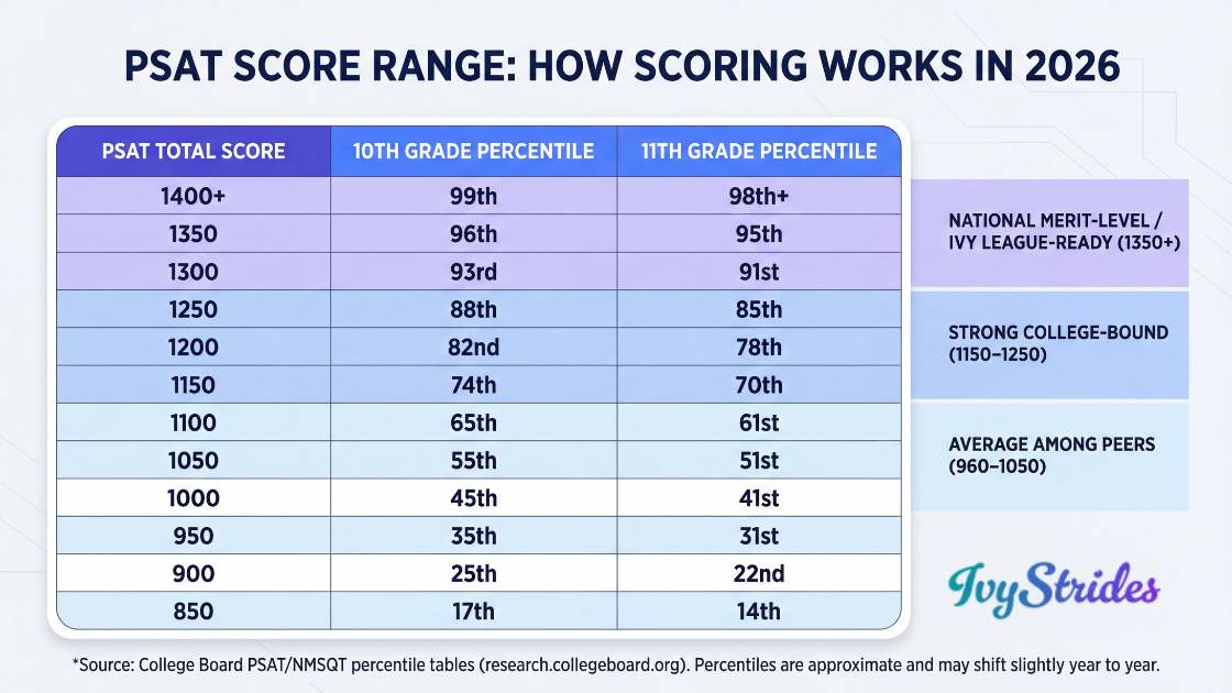 PSAT Score Range: How Scoring Works in 2026