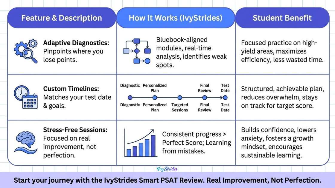 Try the IvyStrides Smart PSAT Review