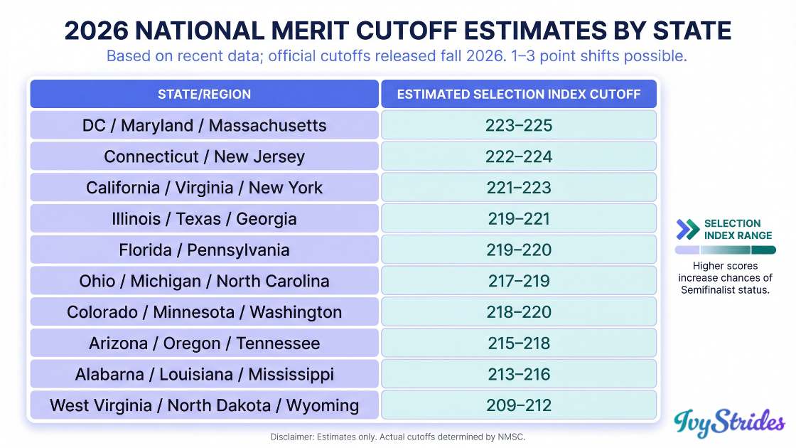2026 National Merit Cutoff Estimates by State