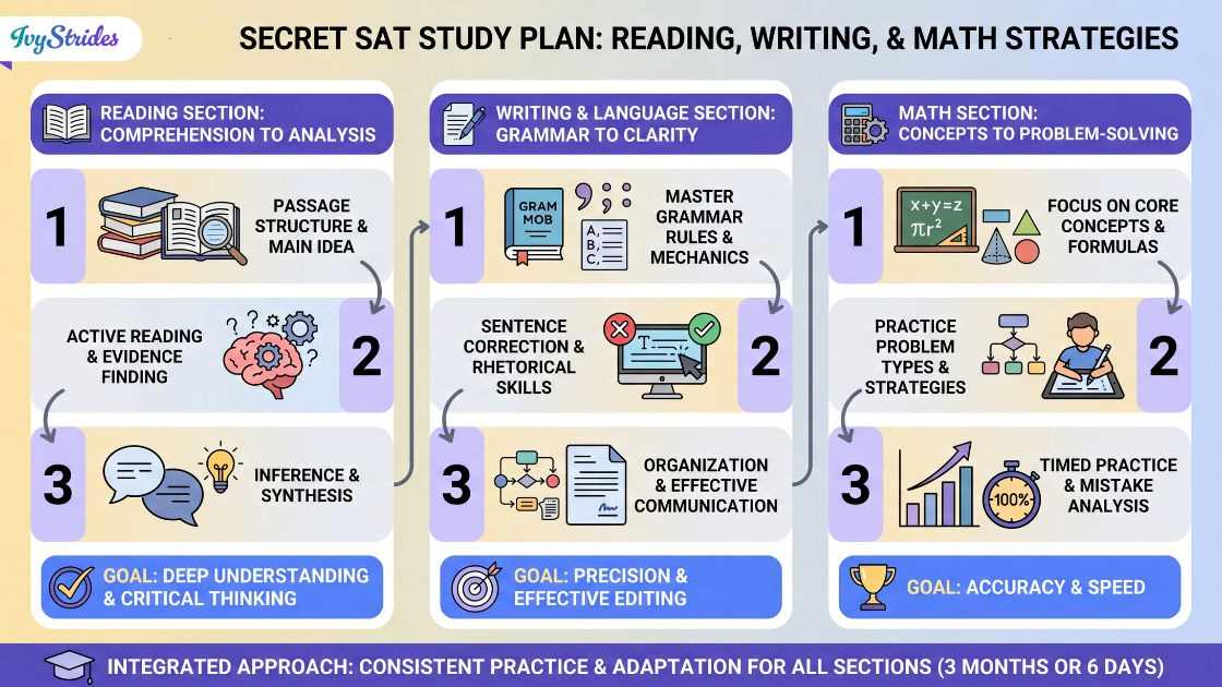 How to Study for Each SAT Section: Reading, Writing, and Math Strategies