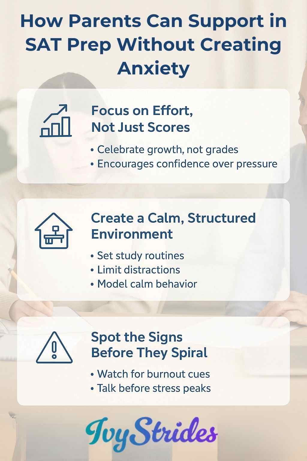 How Parents Can Support in SAT Prep Without Creating Anxiety